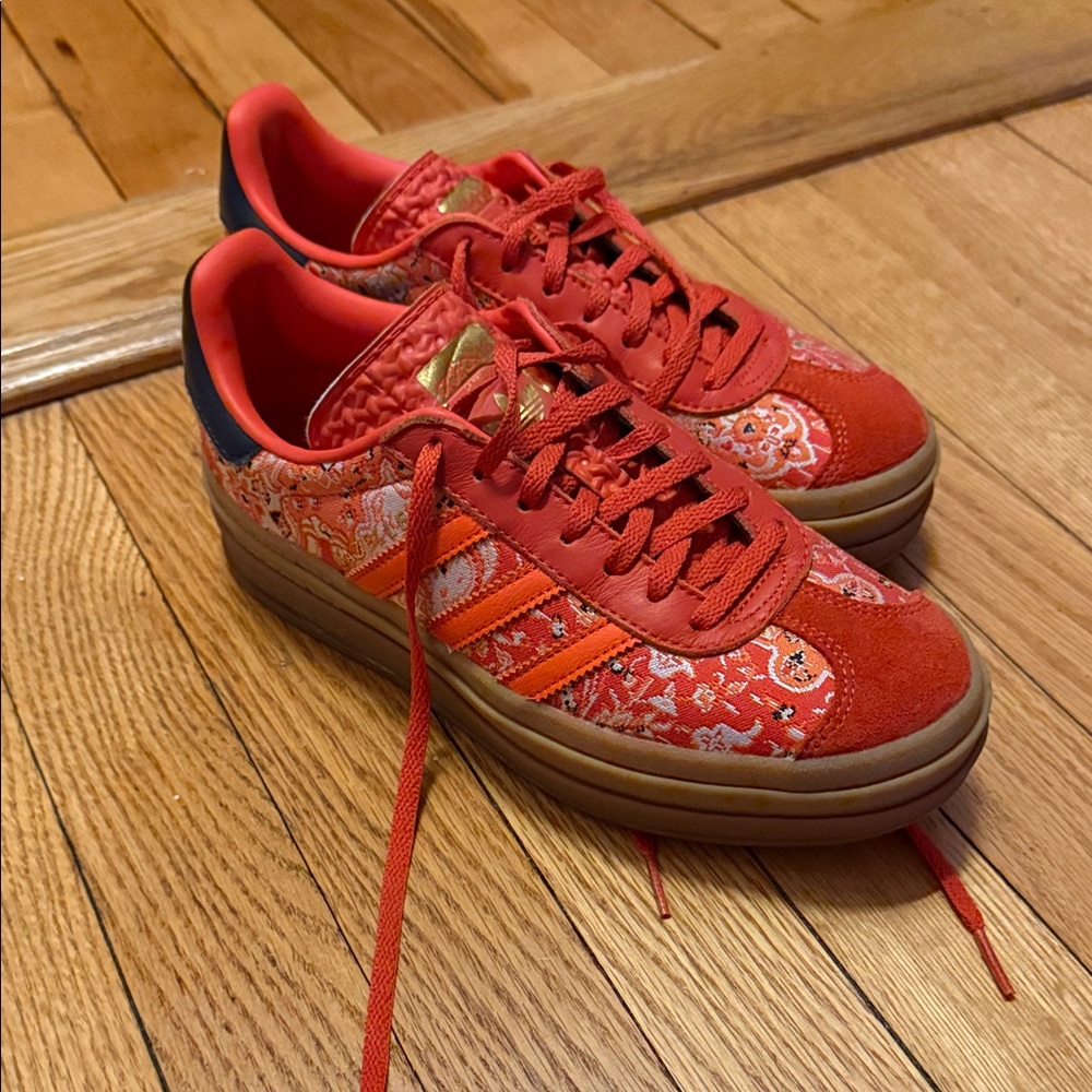 Adidas gazelle platform sneakers